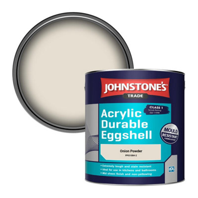 Johnstone's Trade Acrylic Durable Eggshell Walls & Ceilings Emulsion Paint Onion Powder (PPG1084-2) 2.5L
