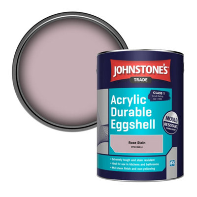 Johnstone's Trade Acrylic Durable Eggshell Walls & Ceilings Emulsion Paint Rose Stain (PPG1048-4) 5L