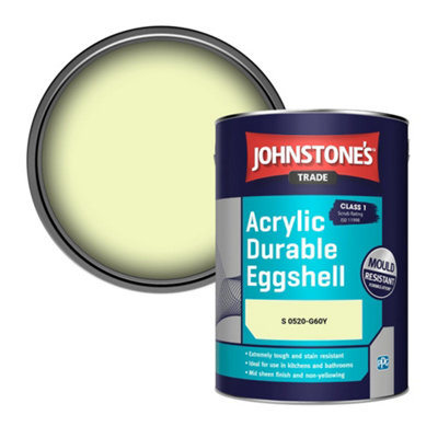 Johnstone's Trade Acrylic Durable Eggshell Walls & Ceilings Emulsion Paint (S 0520-G60Y) 5L