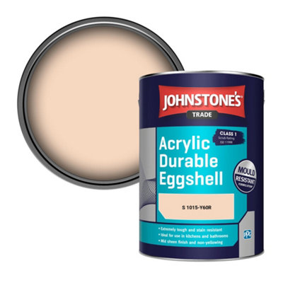 Johnstone's Trade Acrylic Durable Eggshell Walls & Ceilings Emulsion Paint (S 1015-Y60R) 5L