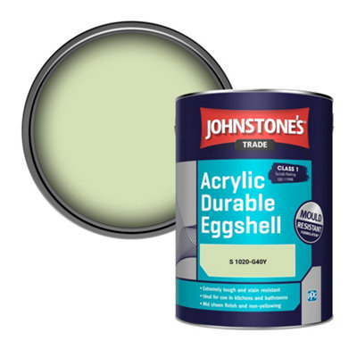 Johnstone's Trade Acrylic Durable Eggshell Walls & Ceilings Emulsion Paint (S 1020-G40Y) 5L