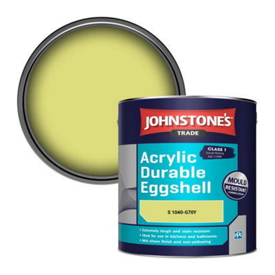 Johnstone's Trade Acrylic Durable Eggshell Walls & Ceilings Emulsion Paint (S 1040-G70Y) 2.5L