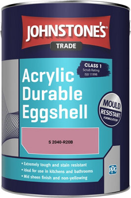 Johnstone's Trade Acrylic Durable Eggshell Walls & Ceilings Emulsion Paint (S 2040-R20B) 5L