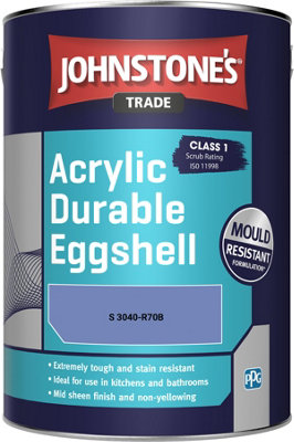 Johnstone's Trade Acrylic Durable Eggshell Walls & Ceilings Emulsion Paint (S 3040-R70B) 5L