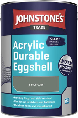 Johnstone's Trade Acrylic Durable Eggshell Walls & Ceilings Emulsion Paint (S 6005-G20Y) 5L