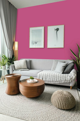 Johnstone's Trade Acrylic Durable Eggshell Walls & Ceilings Emulsion Paint Telemagenta (RAL 4010) 2.5L