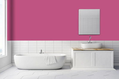 Johnstone's Trade Acrylic Durable Eggshell Walls & Ceilings Emulsion Paint Telemagenta (RAL 4010) 2.5L