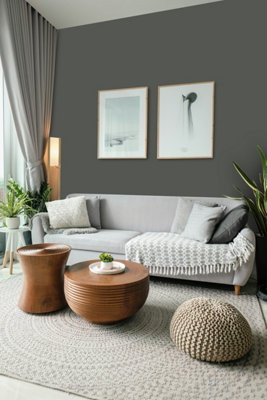 Johnstone's Trade Acrylic Durable Eggshell Walls & Ceilings Emulsion Paint Umbra Grey (RAL 7022) 2.5L