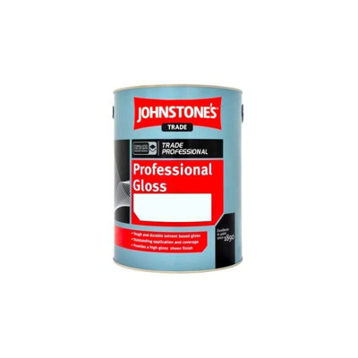 Johnstone's Trade Professional Gloss Brilliant White 2.5L DIY at B&Q
