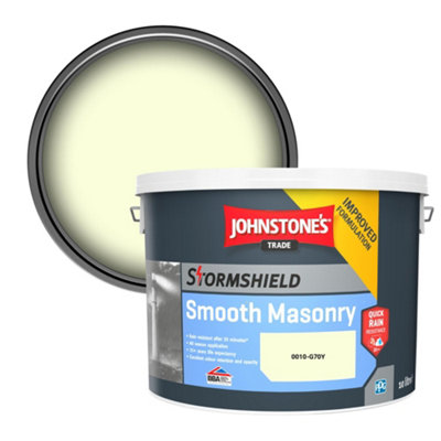 Johnstone's Trade Stormshield Smooth Masonry Paint (0010-G70Y) 10L