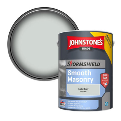 Johnstone's Trade Stormshield Smooth Masonry Paint Light Grey (RAL 7035) 5L
