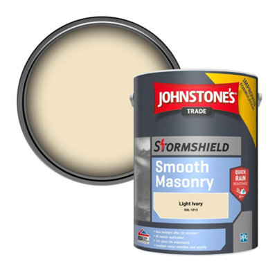 Johnstone's Trade Stormshield Smooth Masonry Paint Light Ivory (RAL ...