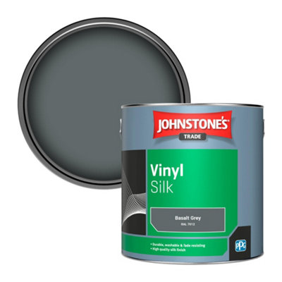 Johnstone's Trade Vinyl Silk Walls & Ceilings Emulsion Paint Basalt ...
