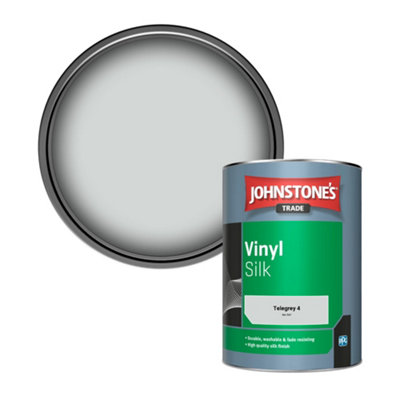 Johnstone's Trade Vinyl Silk Walls & Ceilings Emulsion Paint Telegrey 4 ...