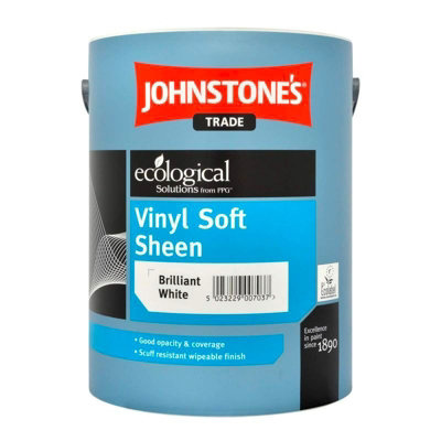 Johnstones Trade Vinyl Soft Sheen Brilliant White 5l Diy At Bandq 8100