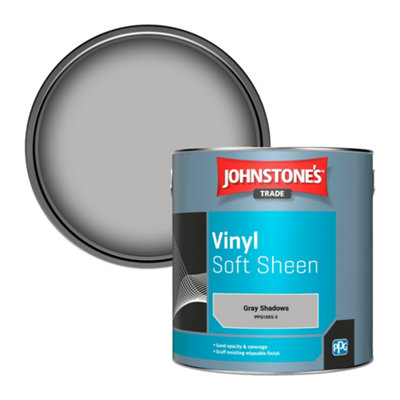 Johnstone's Trade Vinyl Soft Sheen Walls & Ceilings Emulsion Paint Gray ...