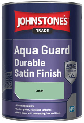 Johnstone's Trade Wood & Metal Aqua Guard Durable Satin Paint Lichen 1L