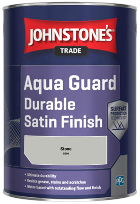 Johnstone's Trade Wood & Metal Aqua Guard Durable Satin Paint Stone ...