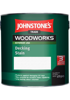 Johnstone's Trade Woodworks Chestnut Brown Decking Stain- 2.5L