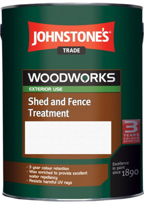 Johnstone's Trade Woodworks Dark Oak Shed & Fence Treatment - 5L