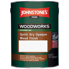 Johnstone's Trade Woodworks Ebony Quick Dry Opaque Wood Finish Satin - 5L