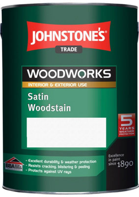 Johnstone's Trade Woodworks Ebony Satin Finsh Woodstain - 5L