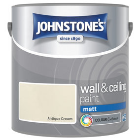 Johnstone's Wall & Ceiling Antique Cream Matt Paint - 2.5L