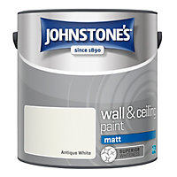 Johnstone's Wall & Ceiling Antique White Matt Paint - 2.5L