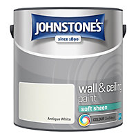Johnstone's Wall & Ceiling Antique White Soft Sheen Paint - 2.5L