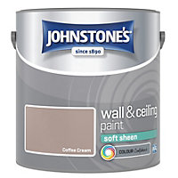 Johnstone's Wall & Ceiling Coffee Cream Soft Sheen Paint - 2.5L