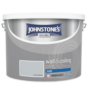 Johnstone's Wall & Ceiling Frosted Silver Matt Paint - 10L