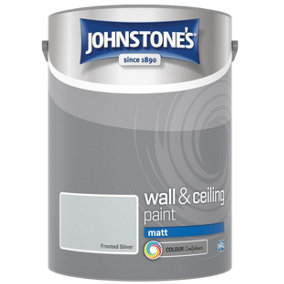 Johnstone's Wall & Ceiling Frosted Silver Matt Paint - 5L