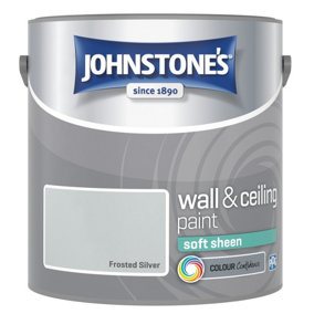 Johnstone's Wall & Ceiling Frosted Silver Soft Sheen Paint - 2.5L