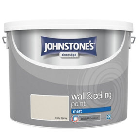 Johnstone's Wall & Ceiling Ivory Spray Matt Paint - 10L
