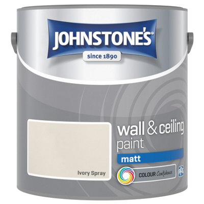 Off white Matt Emulsion paint 2.5L DIY at B Q