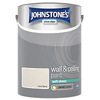 Johnstone's Wall & Ceiling Ivory Spray Soft Sheen Paint - 5L