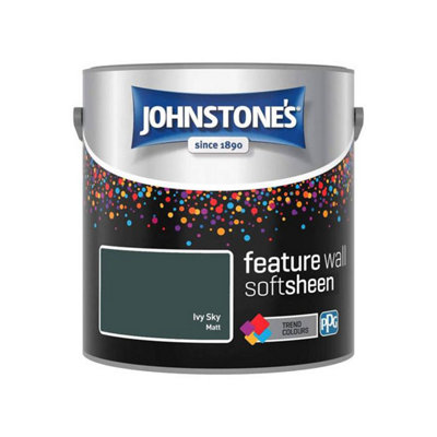 Johnstone's Wall & Ceiling Ivy Sky Soft Sheen Paint 2.5L DIY at B&Q