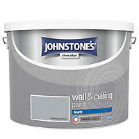 Johnstone's Wall & Ceiling Manhattan Grey Matt Paint - 10L