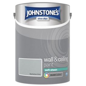 Johnstone's Wall & Ceiling Manhattan Grey Soft Sheen Paint 5L