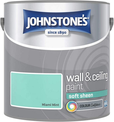 Johnstone's Wall & Ceiling Miami Mint Soft Sheen Paint - 2.5L