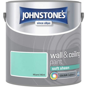 Johnstone's Wall & Ceiling Miami Mint Soft Sheen Paint - 2.5L
