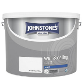 Johnstone's Wall & Ceiling Pure Brilliant White Matt 10L Paint