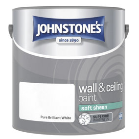 Johnstone's Wall & Ceiling Pure Brilliant White Soft Sheen Paint 2.5L