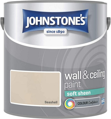 Johnstone's Wall & Ceiling Seashell Soft Sheen Paint - 2.5L