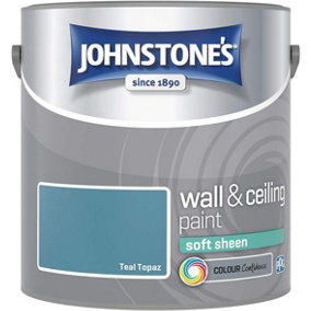 Johnstone's Wall & Ceiling Teal Topaz Soft Sheen Paint - 2.5L