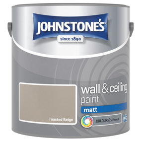Johnstone's Wall & Ceiling Toasted Beige Matt Paint - 2.5L