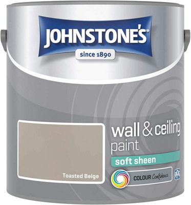 Johnstone's Wall & Ceiling Toasted Beige Soft Sheen Paint - 2.5L