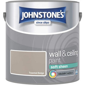 Johnstone's Wall & Ceiling Toasted Beige Soft Sheen Paint - 2.5L