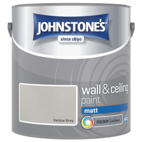 Johnstone's Wall & Ceiling Venice Grey Matt Paint - 2.5L
