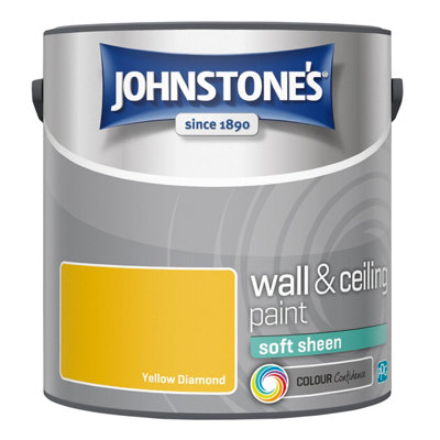 Johnstone's Wall & Ceiling Yellow Diamond Soft Sheen Paint - 2.5L